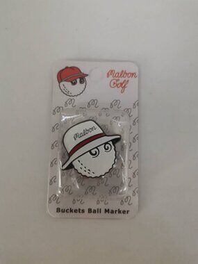 Malbon Golf Buckets Ball Marker Hat Clip Cute Cartoon Golf Accessory White